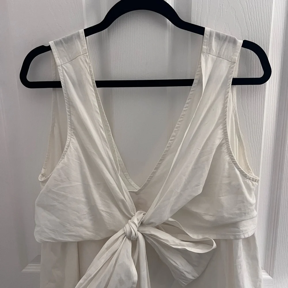 Free People White Tie-Front Sundress‎